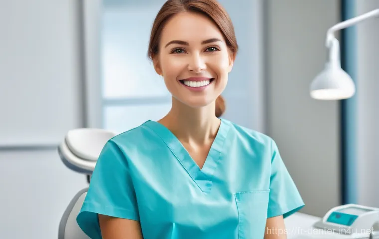 치과위생사 환자 상담 성공 사례 - **Prompt: Empowering Trust in Dental Care**
"A female dental hygienist, in her late 30s, with a ...