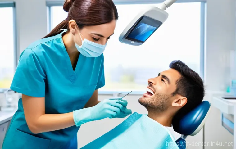 치과위생사 진료 보조 사례 - **Prompt: "A highly detailed, realistic image of a female dental hygienist, early 30s, with a warm, ...