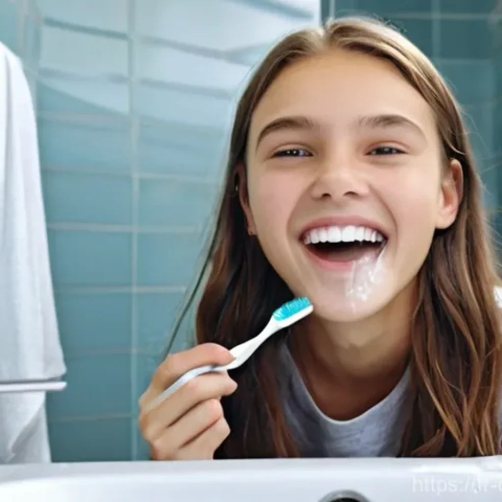 치과위생사 교정환자 관리 방법 - **Prompt 1: The Diligent Orthodontic Care Routine**
"A candid, slightly overhead shot of a 16-ye...