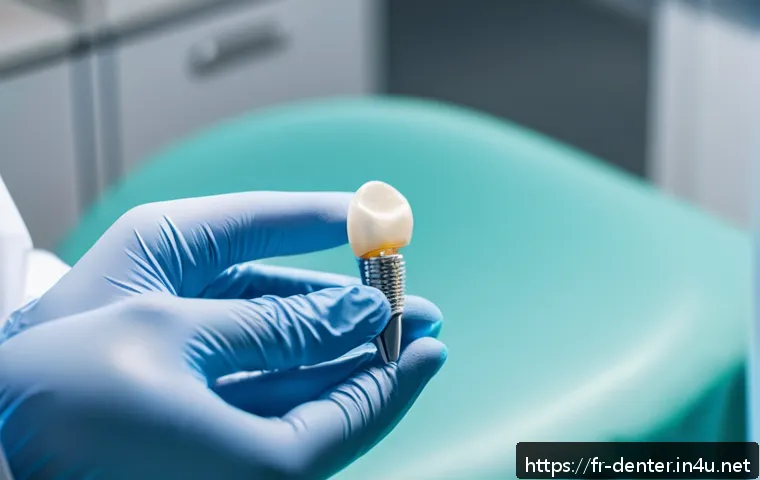 치과위생사 임플란트 케이스 분석 - A professional dental hygienist performing a meticulous cleaning procedure on a dental implant in a ...