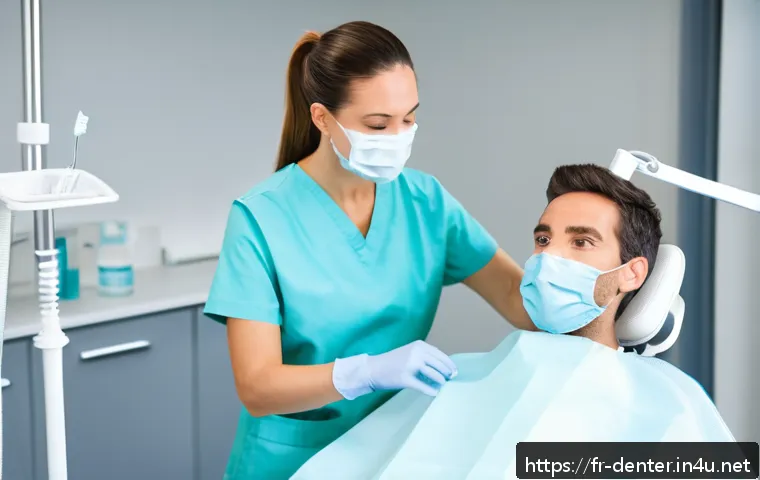치과위생사 직무 체험 프로그램 - A modern dental hygienist clinic in France featuring a professional female hygienist wearing a white...